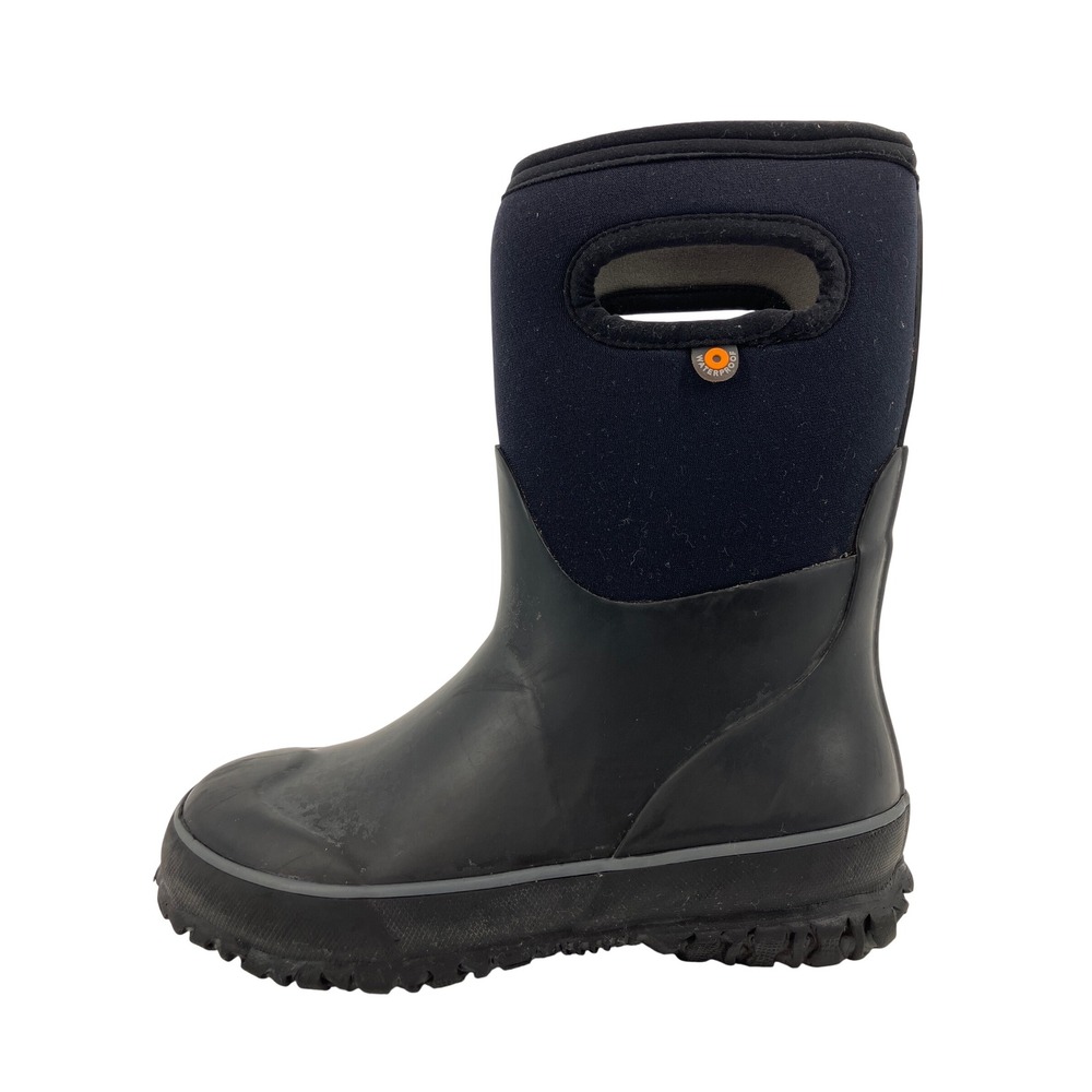 Bogs Classic Grasp Solid Boots Kids Size 1 Black Excellent Waterproof Insulated